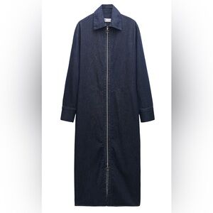 ZARA ZIPPERED DENIM DRESS